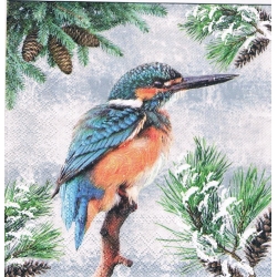 Serwetka  -3181-   ptaszek, zimorodek
